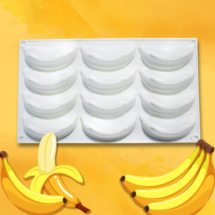 12-3d-แม่พิมพ์เค๊กน้ำแข็งขนมหวานมูสอบช็อคโกแลตตกแต่งซิลิโคนกล้วย