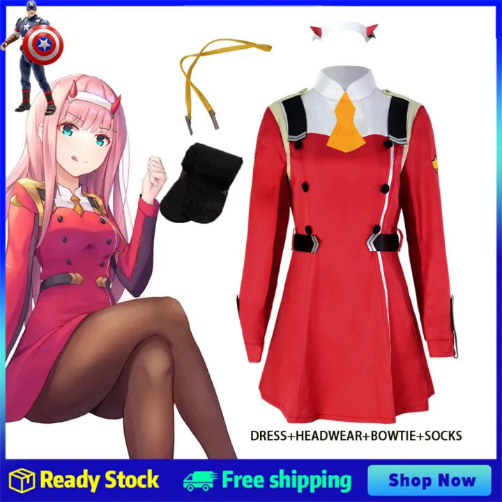 Anime Darling In The Franxx 02 Zero Two Cosplay Costume Cartoon Anime Women Dress Cosplay