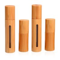 10ml Natural Bamboo Refillable Empty Essential Oil Perfume Fragrance Scent Steel Roller Ball Bottle for Home Travel Salon