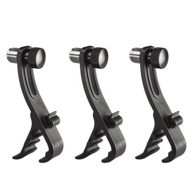 3 Pcs Adjustable Clip Drum Clip Shockproof Mount Microphone Clamp Drum Mount Microphone Holder Accessories