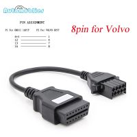 เครื่องมือวิเคราะห์รถยนต์ VOLVO OBD2 8 Pin,สายเคเบิล16 Pin สำหรับรถบรรทุก Volvo 8Pin อะแดปเตอร์ OBD 2เครื่องสแกน OBDII