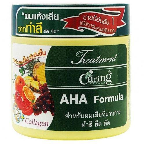 แคริ่ง-caring-ทรีทเม้นท์-สูตรเอเอชเอ-aha-100-มล-ทรีทเม้นท์บำรุงเส้นผมสูตรเข้มข้นพิเศษ-สำหรับผมเสียที่ผ่านการทำสี-ยืด-ดัด