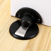 【LZ】❆○  1 PCS Punch Free Invisible Door Stop Strong Magnetic Household Bedroom Bathroom Anti Collision Mute Floor Selflocking Stopper