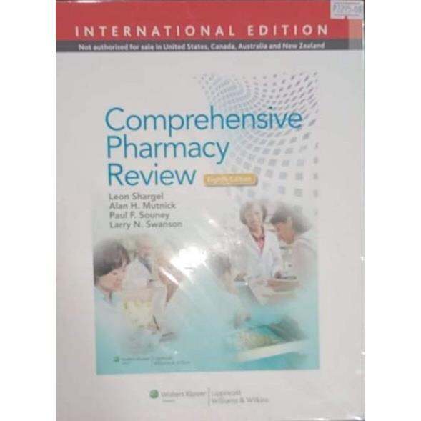BOOKS Comprehensive Pharmacy Review for NAPLEX 8th Edition By. Leon Shargel alan Mutnick Larry