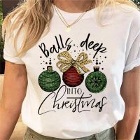 2022 Christmas Women T-shirt Letters Cal Style Short Sleeve T Shirt Fashion Print Streetwear Cartoon Pattern Y2k Clothes Tops