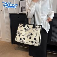 ▨℗☇ Disney Mickey Fashion proste duże dojazdy do pracy płócienna torba na ramię kobiet torebki zakupowe tornistry dla uczniów