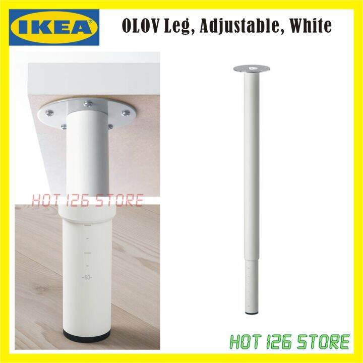 IKEA OLOV Leg, Adjustable, White Lazada