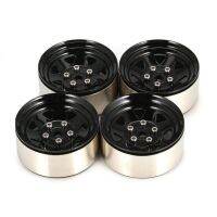 HORI 4PCS ตีนตะขาบ RC รอกหมุนโลหะขอบ BEADLOCK สำหรับ1/10 Axial D90 Traxxas รถ RC