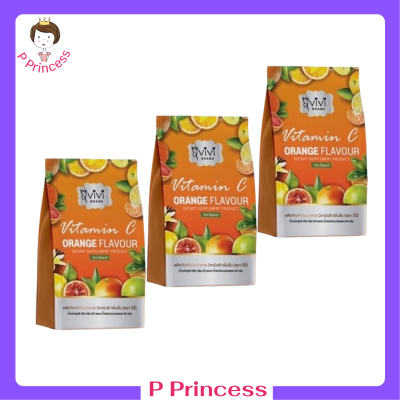 ** 3 ถุง ** Vitamin C Orange Flavour by ViVi วีวี่ ผลิตภัณฑ์เสริมอาหารวิตามินซี กลิ่นส้ม ตราวีวี่ บรรจุ 10 ซอง / 1 ถุง