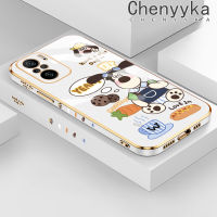 เคส Chenyyka สำหรับ Xiaomi Mi 11i 11X POCO F3 Redmi K40 Pro ลายการ์ตูนคุกกี้สุนัขเคสซิลิโคนชุบดีไซน์ใหม่ด้านข้างฝาปิดเลนส์เต็มกล้องป้องกันกล่องกันกระแทก Softcase