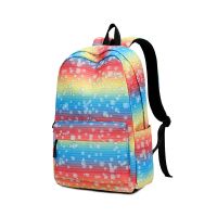 Colorful Rainbow Print School Bags for Kids Big Capacity Shoulder Backpack Creat Your Schoolbags Book Bag Boys Girls