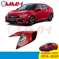 Honda Civic Sedan 16 17 18 19 20 เสื้อ​ไฟท้าย ไฟท้าย​แต่ง ไฟท้ายไฟเบรค​ ไฟเลี้ยว Taillamp Taillight ไฟท้าย​ พร้อมทับทิม ไฟท้ายกันชนหลังสําหรับ​ ทับทิมในฝาท้ายไฟท้าย