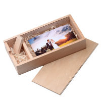 JASTER USB 3.0 Photo Album USB flash drives 128GB Free custom logo Walnut Wood Pen Drive Wedding Box Pendrive 64GB Photography