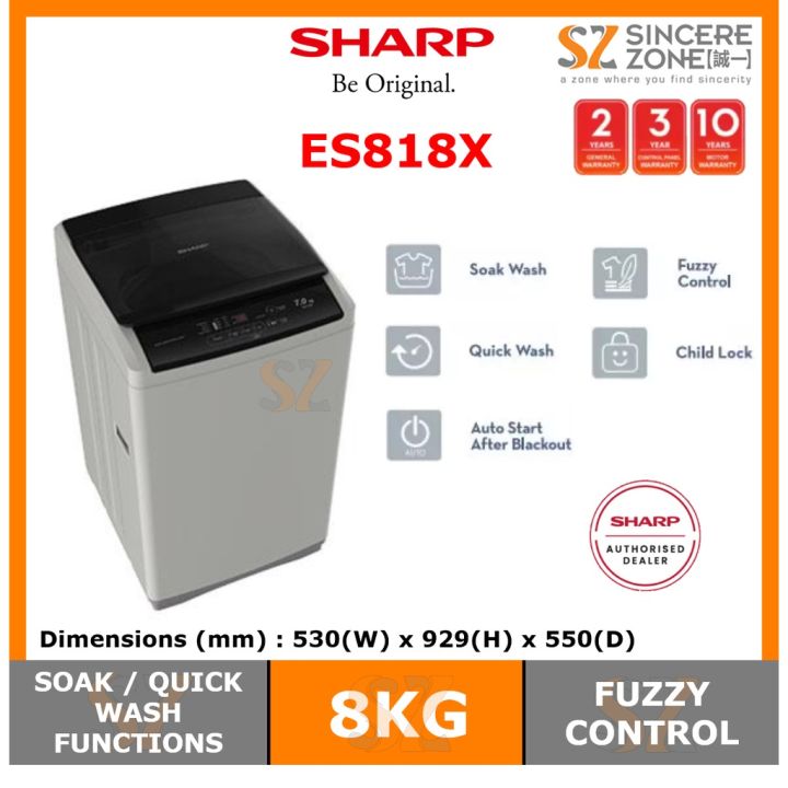 sharp es818x washing machine