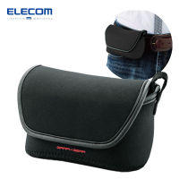 ELECOM Digital Camera Case With Strap Hold LL Size Black GRAPH GEAR DGB-061BK