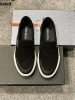 ใหม่มาถึง Pradaの Loafers สำหรับผู้ชายแบบทางการสวมใส่ง่ายรองเท้ารองเท้าหนังนิ่มสีแดง BH30626 Man 2021ฤดูร้อนใหม่รองเท้าขับรถในฤดุใบไม้ร่วง38-45