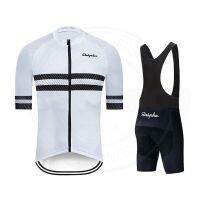 ☈℗ Summer Cycling Jersey Set Rapha Breathable Bicycle Racing Sports wear ropa ciclismo Men Short sleeve MTB Cycling Clothing