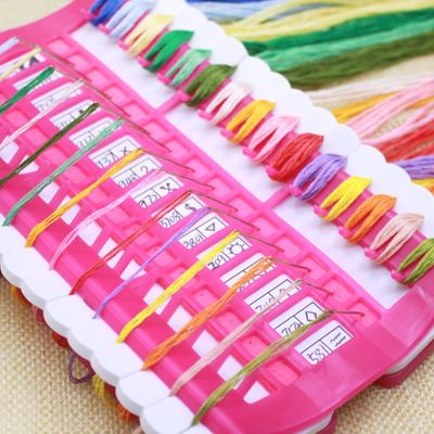 【CC】 Thread Organizer 30 Bits Sewing Embroidery Floss Storage Rack Needles Holder  Tools