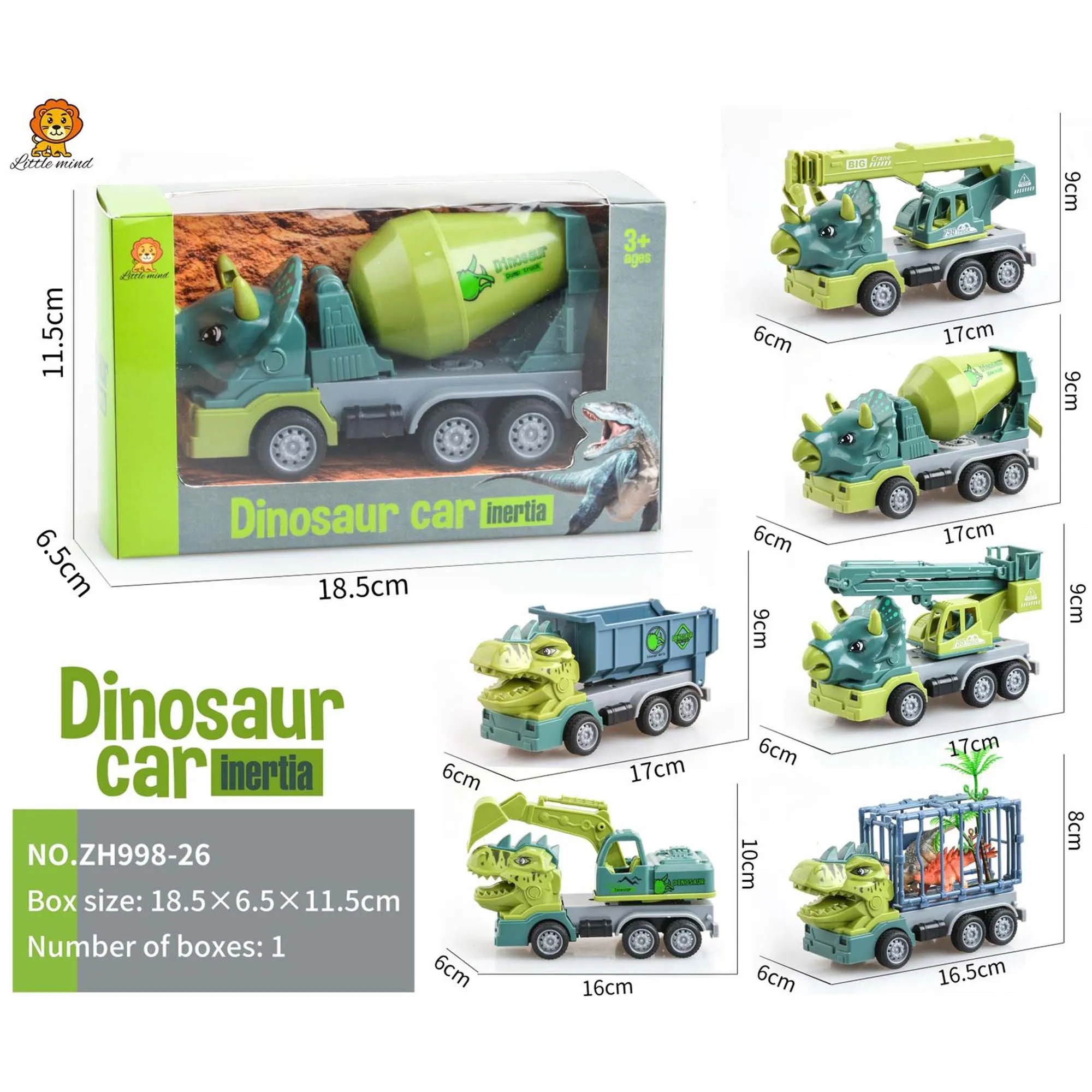 Cartoon Toy Car Dinosaur Car Toys Monster Truck Construction Vehicles |  Lazada PH