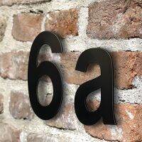 【LZ】♚❖☽  15/20/30cm Black House Number 304 Stainless Steel Address Sign Huisnummer Outdoor Door Numbers Home Numeros Casa Exterior Big