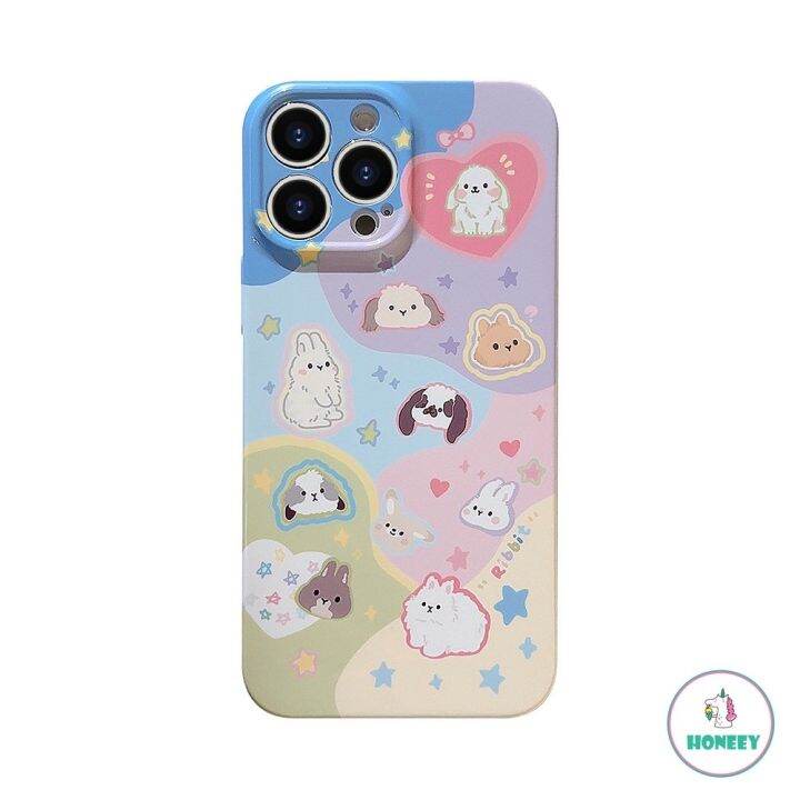 เคสโทรศัพท์มือถือแบบแข็ง-กันกระแทก-ลายการ์ตูนกระต่าย-หัวใจ-สําหรับ-iphone-11-14-pro-max-14-13-12-11-pro-max-14-plus-x-xs-max-xr-8-7-plus-se