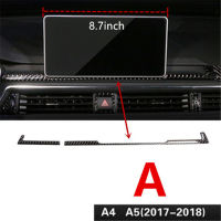 Car Center Console Navigation Trim Strips Decoration Sticker For Audi A4 B9 2017-2019 LHD Carbon Fiber Auto Accessories