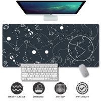 Outer Mouse space Pad Black blue Extended Mousepad Large