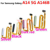 Asal A14 Samsung Galaxy 5G A146B 5G A145F A145B A145R ปุ่มโฮมพาวเวอร์วาล์วแรงดันยางสายเคเบิลงอได้ ID Jari Touch