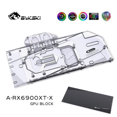 Bykski 6900 6800 GPU Water Cooling Block, Full Cover Cooler สำหรับ AMD Founder Edition Radeon RX 6900 6800 XT, A-RX6900XT-X