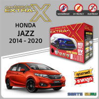 ผ้าคลุมรถ ส่งฟรี HONDA JAZZ 2014 - 2020 ตรงรุ่น กล่อง EXTRA-X ผ้า HI-PVC อย่างดีหนาพิเศษ ป้องกันแดด ป้องกันฝน ป้องกันฝุ่น