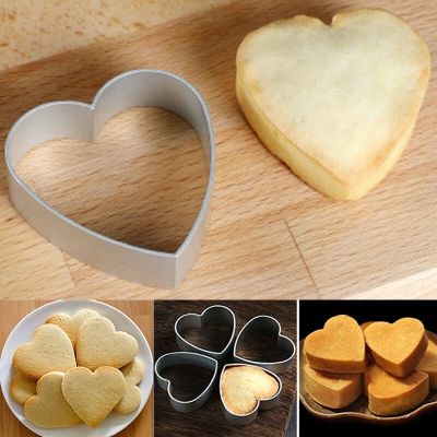 Aluminum Love Heart Shape Cake Biscuit Cookie Cutter Decor Kitchen DIY Baking Mould