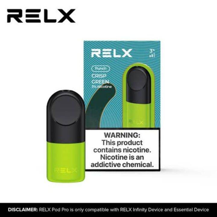 RELX pod CRISP GREEN for ARTISAN , INFINITY , ESSENTIAL DEVICE Lazada PH
