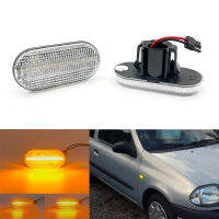 1คู่เครื่องหมายหน้า LED สำหรับ Dacia Duster docks lodgy Logan docks เลนส์รมควันที่ชัดเจนเครื่องหมายด้านข้าง LED สัญญาณไฟเลี้ยวของดวงไฟ