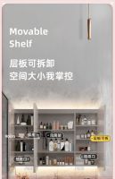 [COD] mirror cabinet wall-mounted bathroom stainless steel with light toilet defogging paper box