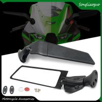 ❁ For KAWASAKI ZX6R ZX636 ZX7R ZX9R Wide field of view Motorcycle Rearview Mirrors Wind Wing Adjustable Rotating Side Mirrors