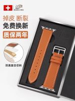 New Apple Watch Strap Genuine Leather Suitable for apple watch8/7/6iwatch mens se autumn and winter leather s high-end female ultra2023 men