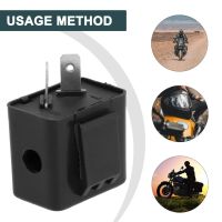 【CW】1pc 48V 2Pin Motorcycle Blinker Adjustable LED Flasher Relay Turn Signal Indicator Black ABS Motorcycle Flasher Relay