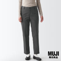 มูจิ กางเกงทรงเทเปอร์ขายาวผ้ากันละอองน้ำ ผู้หญิง - MUJI Water Repellent Stretch Tapered Pants