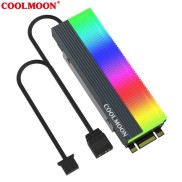 Tản nhiệt SSD M2 Coolmoon Led RGB đồng bộ Hub Coolmoon, Sync Mainboard