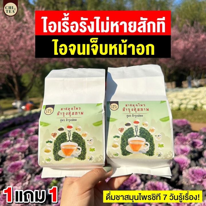 ของแท้-1-แถม-1-chitea-ชาชิที-สูตรต้นตำหรับจากจีน-ชาบำรุงปอด-ชาสมุนไพร-บำรุงสุขภาพ-ภูมิแพ้-ไอเรื้อรัง-1ห่อ-30ซอง