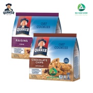Combo 2 Bịch Bánh Quy Yến Mạch Quaker Mix Vị Nho khô và Chocolate Bịch 10