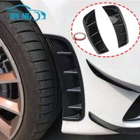 2Pcs Auto Front Bumper Side Wing Air Intake Flow Vent Hood Exterior Decorative Sticker Cover Black Carbon Fiber Car Styling