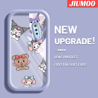 เคส JIUMOO สำหรับ VIVO S1เคสนิ่มกระต่ายน้อยและหมีน้อยน่ารักลายการ์ตูนเคสกันกระแทกกล้องกรอบเคสใส่ Tpu น่ารัก