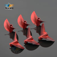 1pc 4.76mm 316 CNC Red Aluminium Propeller 2 Blades Screw LeftRight D40414243444546mm for RC Shrimp Boat Cat Boat