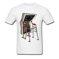 ข้อเสนอพิเศษ Men Video Game Tshirt Old School T-shirt Vintage Print Tops Male 80s 90s Retro Designer T Shirts Funny Arcade StreetwearS-5XL