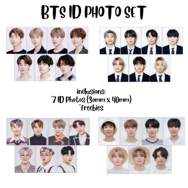 BTS ID PHOTO ST 7 PCS Customized Passport Size 30mm x 40m RM Jin Suga ...