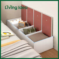 Living idea ตู้เก็บของปลายเตียงในห้องนอน ตู้ข้างเตียง ฝาเปิดด้านบน ตู้อเนกประสงค์ มาพร้อมช่องแยก สำหรับเก็บของใช้ส่วนตัว