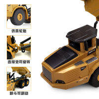 =}{}+ Huina Toys Static Alloy Engineering Vehicle Static Model Vehicle ไม่มีฟังก์ชั่นไฟฟ้า รถบรรทุกโลหะผสมรถของเล่น