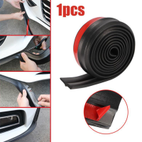 【DT】Car bumper lip sticker car bumper protector exterior trim strip bumper lip strip 65mm wide  Car front bumper lip glue 2.5M  hot