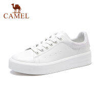 top●Cameljeans White Shoes Womens Spring new Flat Shoes Ins Fashion Board Shoes (one size smaller)